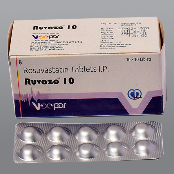 voopar sciences,ruvazo 10, rosuvastatin tablets