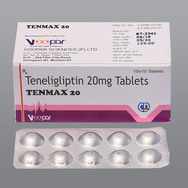 voopar sciences,tenmax 20, teneligliptin tablets